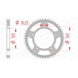 Kit Chaîne Suzuki Dl 650 V-Strom   Afam 525xmr3 15/47 Standard