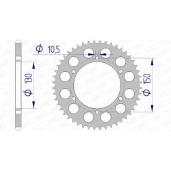 Kit Chaîne Yamaha Fz8 N (rn25)   Afam 520xsr 16/46 Super Renforcé