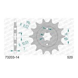 Kit chaîne ktm 125 duke abs   afam 520xlr2 14/45 standard