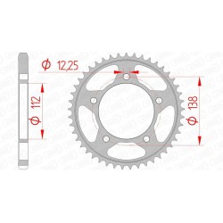 Kit Chaîne Honda Cb 650 F (rc75)   Afam 525xsr2 15/42 Super