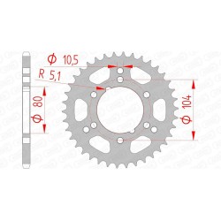 Kit chaîne polaris trail blazer 250   afam 520xlr2 11/36 standard