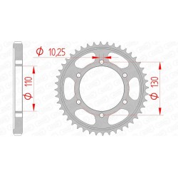 Kit Chaîne Yamaha Fz6 600 N (rj07)   Afam 530xrr2 16/46 Renforcée