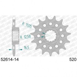 Kit chaîne ducati 1100 hypermotard s   afam 520xhr2 15/42 super