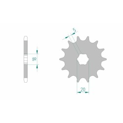 Kit chaîne gas gas pampera 125 2t   afam 520mr2 10/44 standard