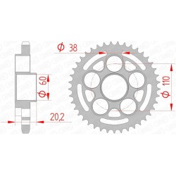 Kit Chaine Ducati 1100 Hypermotard Afam 525xhr3 15/39