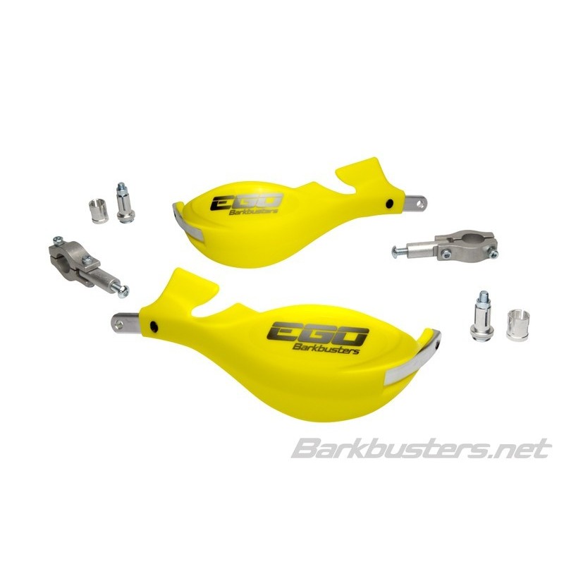 Kit protège-mains barkbusters ego mini montage 2 points embout de guidon droit ø22mm jaune