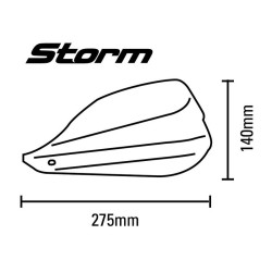 Kit protège-mains barkbusters storm point d'attache collier ø22mm noir