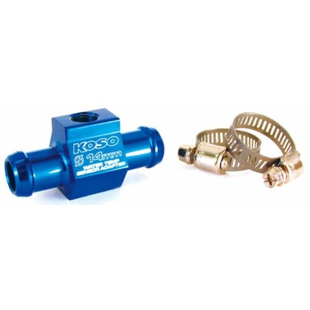 Adaptateur sonde de températue d'eau koso durite ø14mm