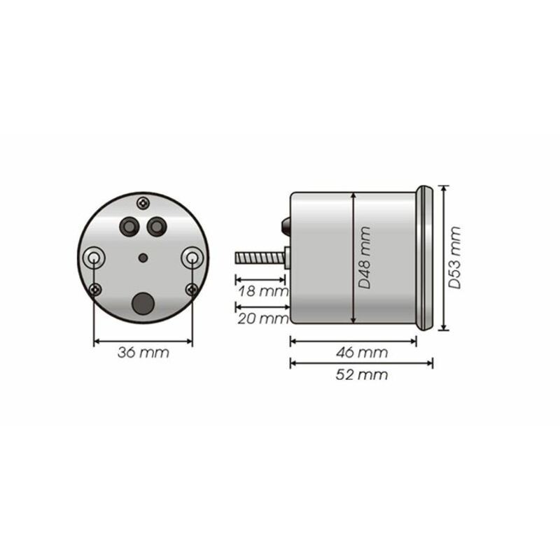 Compteur de vitesse koso d48 fond blanc gp style