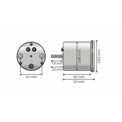 Compteur de vitesse koso d48 fond blanc gp style