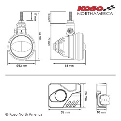 Kit phares anti-brouillard led koso aurora