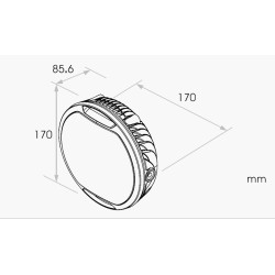 Phare led koso thunderbolt 170mm