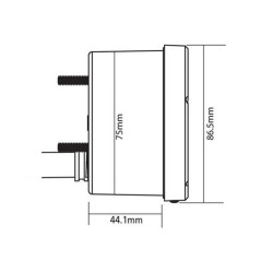 Compte tour koso d75 noir 10000rpm