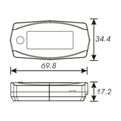 Compteur d'heure + compte tour koso mini style universel