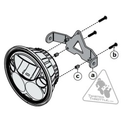 Support éclairage denali kit adaptateur phare m5 yamaha scr 950 abs (vn078)