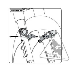 Support éclairage denali garde boue harley davidson